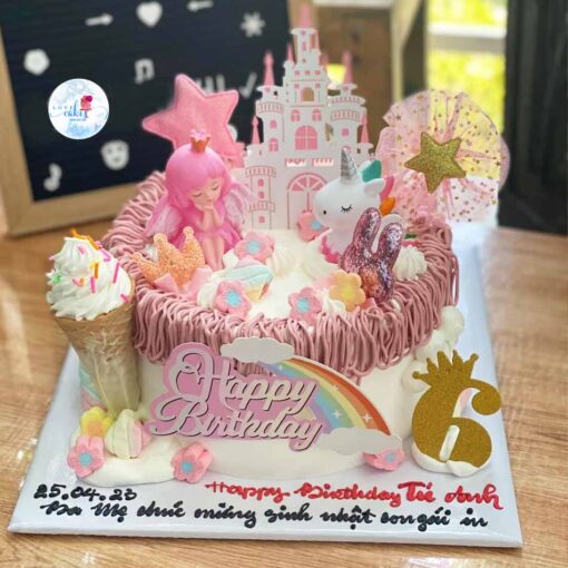 Bánh sinh nhật cho bé gái 6 tuổi