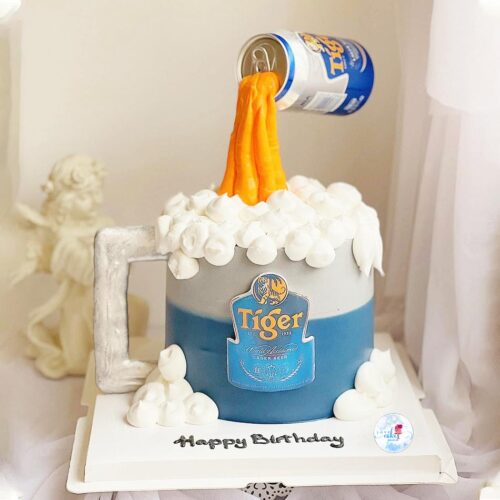 Bánh sinh nhật ly bia tiger cho nam