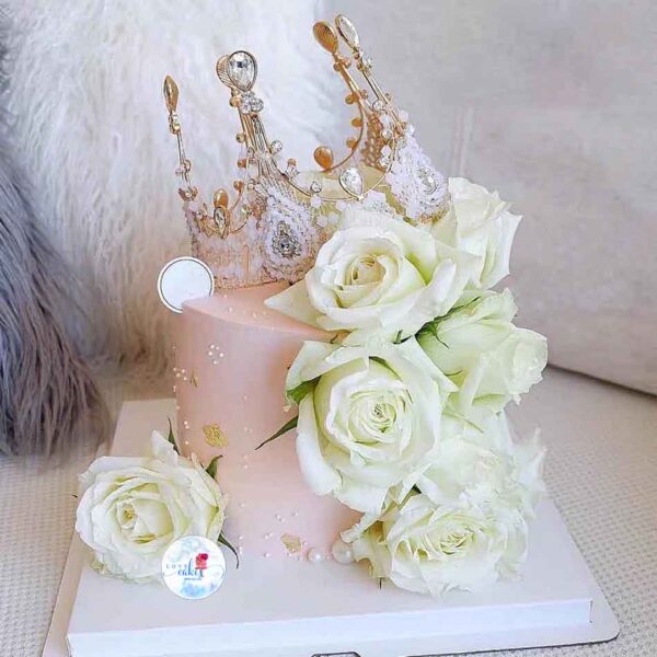 Bánh sinh nhật cưới hoa hồng trắng