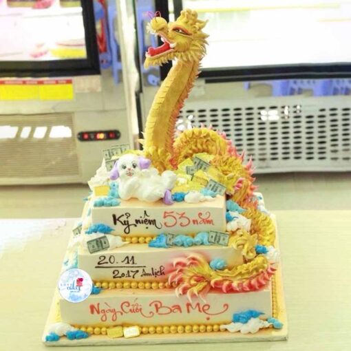 Bánh sinh nhật tạo hình 3d con rồng