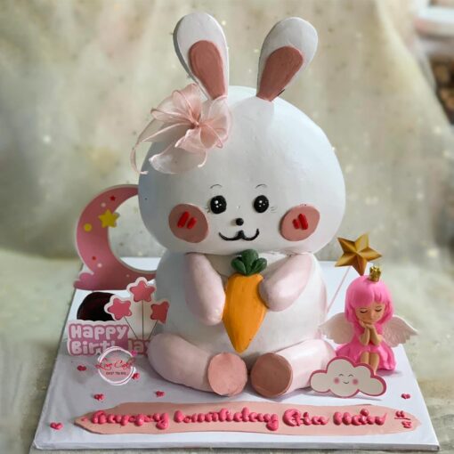 Bánh sinh nhật tạo hình 3d con thỏ