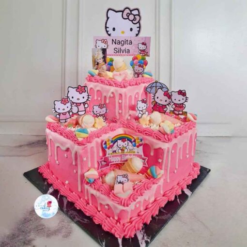 Bánh sinh nhật mèo kitty 3 tầng