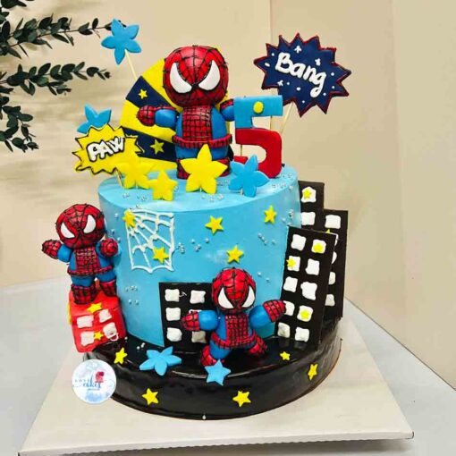 Bánh sinh nhật siêu nhân người nhện cho bé trai