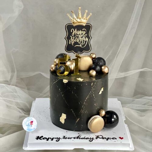 Bánh sinh nhật tone đem sang trọng