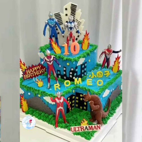 Bánh sinh nhật 5 anh em siêu nhân cho bé trai