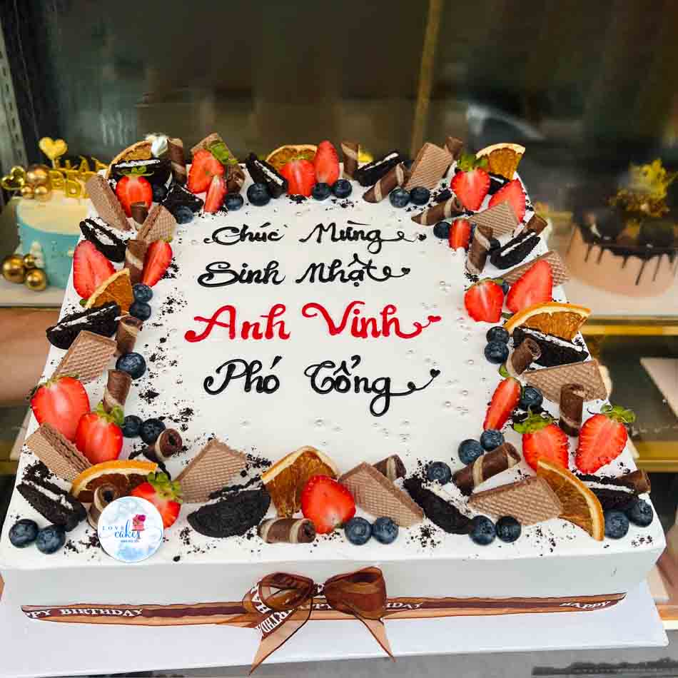 Bánh sinh nhật tạo hình đơn giản dành tặng cho ông bà (Mẫu 49643) -  FRIENDSHIP CAKES & GIFT