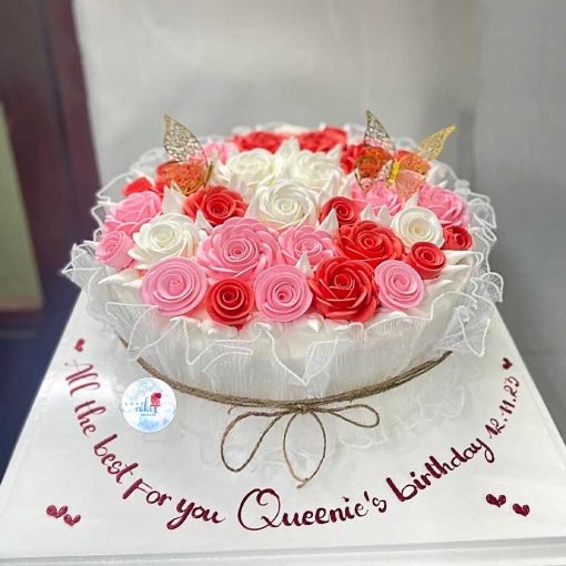 Bánh sinh nhật hoa hồng cho cô giáo