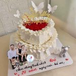 Bánh sinh nhật kỉ niệm ngày cưới dễ thương cho ba mẹ