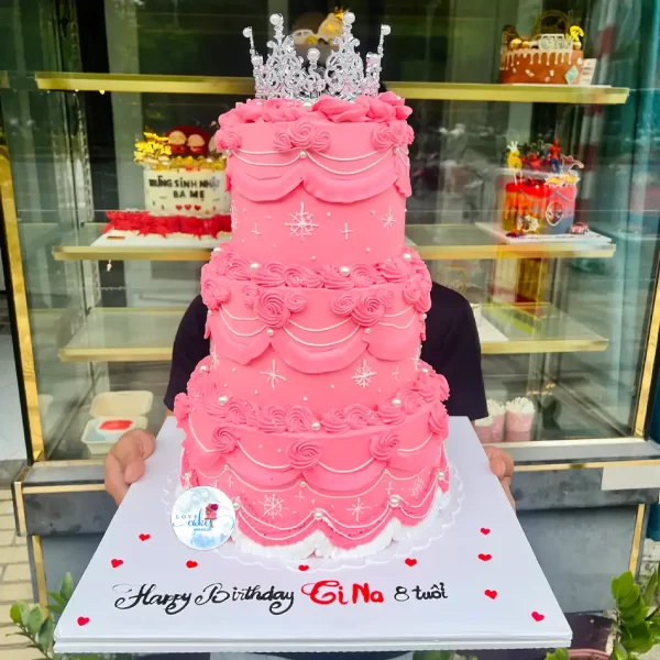 Bánh sinh nhật 3 tầng công chúa