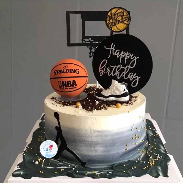 Bánh sinh nhật cho nam thích bóng rổ