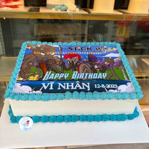 Bánh sinh nhật in hình hoạt hình cho bé trai