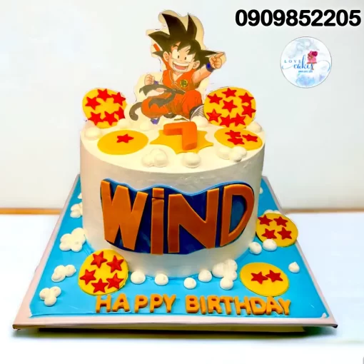 Bánh sinh nhật songoku 7 viên ngọc rồng