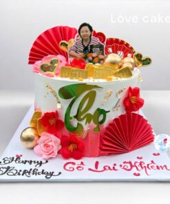 Bánh sinh nhật mừng thọ in hình