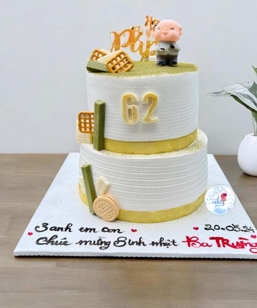 Bánh sinh nhật tặng ba 2 tầng
