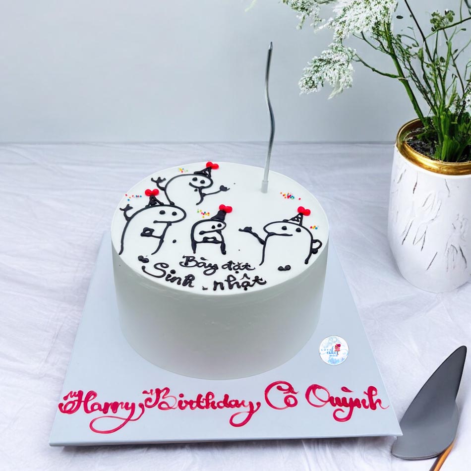 Bánh kem vẽ tay hài hước độc lạ