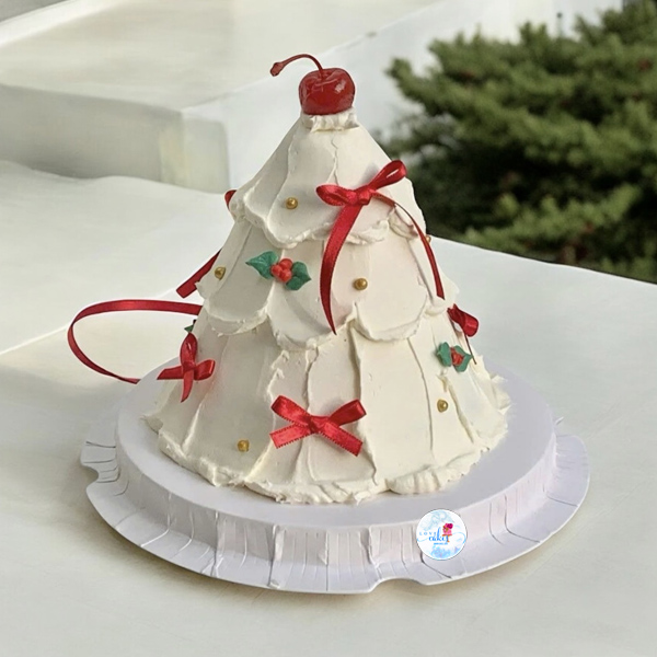 Bánh kem cây thông noel giáng sinh