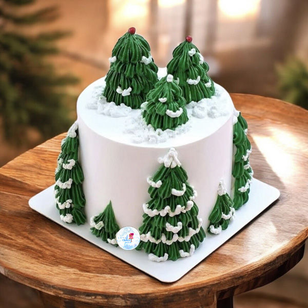 Bánh kem cây thông noel